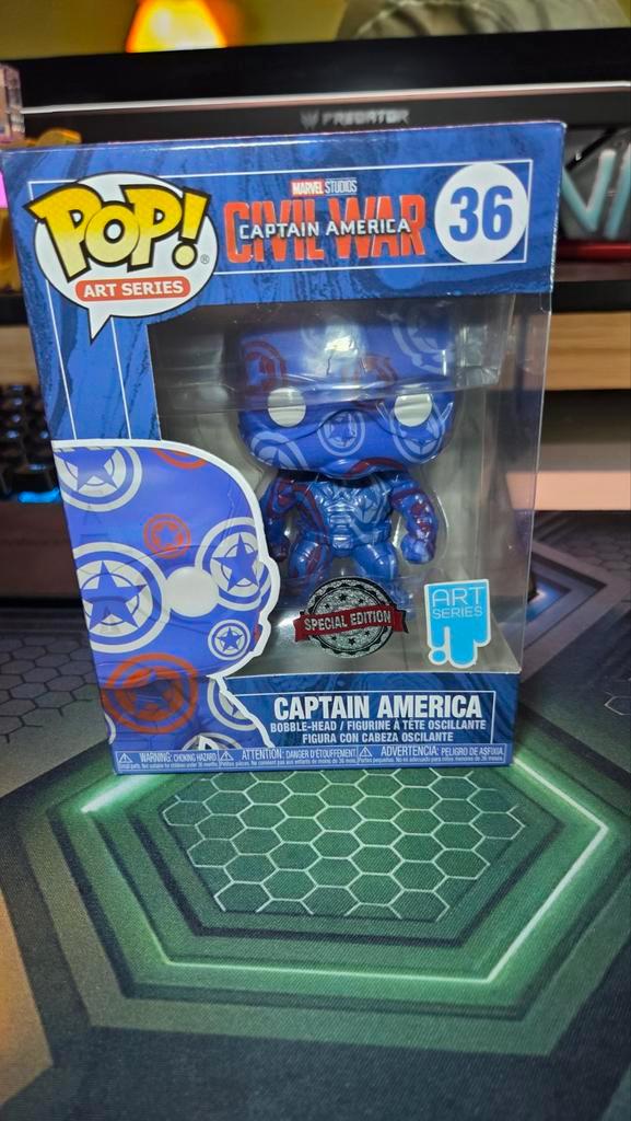 Funko Pop! Marvel Captain America Art Series #36, Verzamelen, Poppetjes en Figuurtjes, Nieuw, Ophalen of Verzenden
