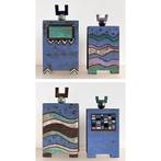 MARIANNE HARTEMINK SET VAN 2 GEGLAZUURDE KERAMIEK OBJECTEN, Verzenden