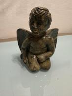 Handgeslepen Serpentijn Engelenbeeldje - Edelsteen, Verzamelen, Beelden en Beeldjes, Ophalen of Verzenden, Zo goed als nieuw, Religie