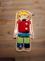 Houten aankleedpop - Fijn motoriek speelgoed, Ophalen of Verzenden, Zo goed als nieuw, Knutselen