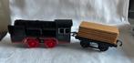 Opwind locomotief met wagon (blik) ‘60-er jaren, Antiek en Kunst, Antiek | Speelgoed, Verzenden