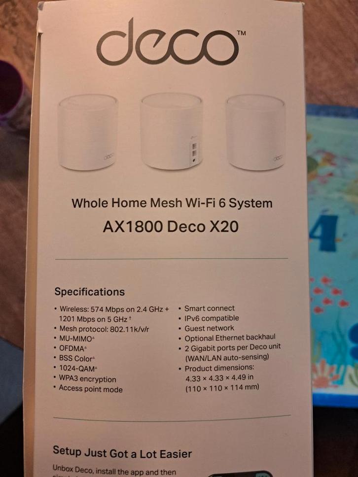 Deco AX1800 Mesh WiFi 6 - Zo goed als nieuw!, Computers en Software, Accesspoints, Ophalen of Verzenden