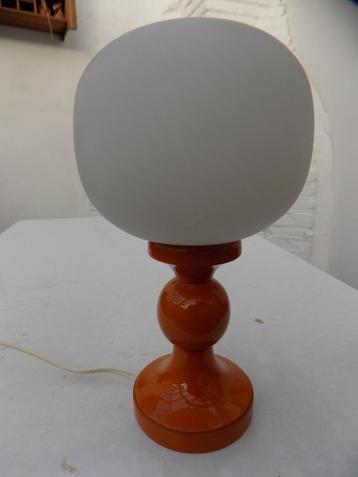 Tafellampje oranje jaren 70 seventies vintage retro spaceage beschikbaar voor biedingen
