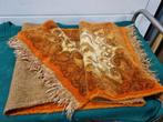 tafelkleed loper vintage oranje met franjers, Huis en Inrichting, Ophalen of Verzenden, 'T Olde Gre-j, Info@toldegrej.nl, Endepoelstraat 20f Didam