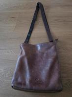 Mooie bruine leren schoudertas van Micmacbags, Ophalen of Verzenden, Gebruikt, Bruin, Schoudertasje