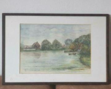 Orig Tekening Holl Landschap Pleun van Schayk-Starrenburg beschikbaar voor biedingen