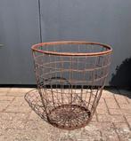 Franse Originele IJzeren Mand/Gistfles Brocante Oud, Huis en Inrichting, Woonaccessoires | Schalen en Manden, Ophalen, Gebruikt