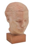 Olle Adrin - keramiek beeld van een meisjeshoofd, Ophalen of Verzenden