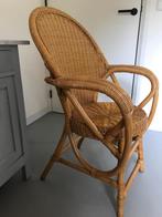 Rotan stoel vintage, Huis en Inrichting, Stoelen, Riet of Rotan, Gebruikt, Vintage, Bruin