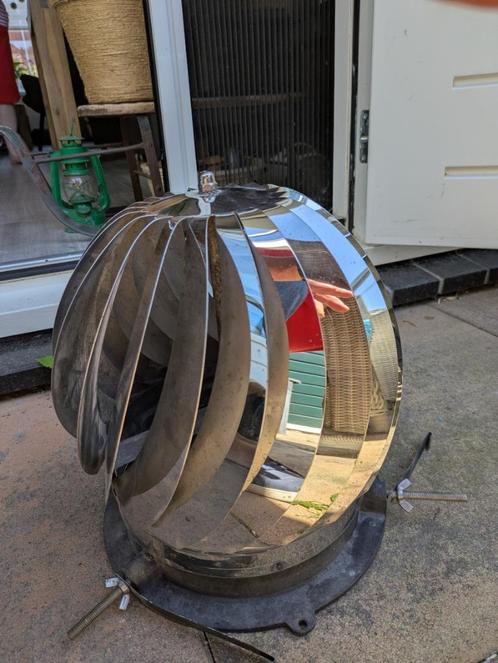 te koop RVS Spinner schoorsteenkap, Doe-het-zelf en Verbouw, Ventilatie en Afzuiging, Gebruikt, Afzuiger, Ophalen of Verzenden