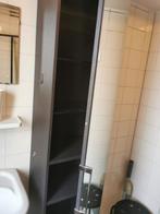 Badkamer kast bruin eiken met spiegel., (Half)hoge kast, Minder dan 50 cm, Ophalen of Verzenden, Zo goed als nieuw