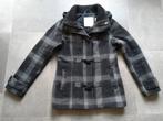 Leuke winterjas, zwart/grijs geruit, dames., Ophalen of Verzenden, Zo goed als nieuw, Maat 36 (S), Zwart