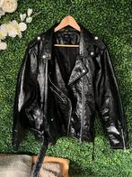 Zizzi Zwarte Lakleren look Biker Jas Maat 54, Ophalen of Verzenden, Zo goed als nieuw, Maat 46/48 (XL) of groter, Zwart