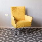 4 Montis Charly saffraan fauteuils - rvs onderstel, Niet ingevuld, Niet ingevuld, Nieuw, Leer
