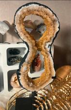 Dubbele portaal geode Gebrande Amethist draaibare standaard, Ophalen of Verzenden, Mineraal