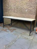 GRATIS (Tuin)tafel betonnen blad met stalen frame, Tuin en Terras, Tuintafels, Ophalen, Gebruikt, Rechthoekig