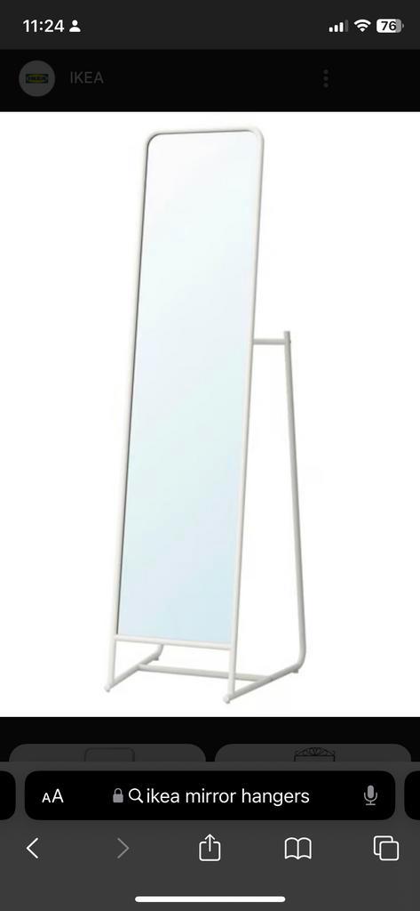 IKEA KNAPPER Spiegel - Zo goed als nieuw!, Huis en Inrichting, Woonaccessoires | Spiegels, Zo goed als nieuw, 50 tot 75 cm, 150 tot 200 cm