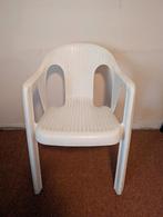 4 witte kuipstoelen, Ophalen, Gebruikt, Kunststof