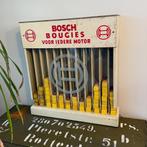 Jaren 50 Bosch bougies display metaal origineel Nederlands, Verzamelen, Ophalen, Gebruikt, Reclamebord