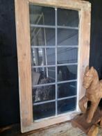 Oud glas in lood raampje raamdecoratie stoer sober brocante, Ophalen, Gebruikt