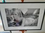 Kunst zwart wit foto Brigitte Bardot in zwarte lijst 105x145, Antiek en Kunst, Kunst | Tekeningen en Foto's, Ophalen of Verzenden