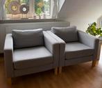Grijze fauteuils Karlstad, Huis en Inrichting, Ophalen, Gebruikt, Eenpersoons, 75 tot 100 cm