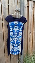 Donker blauw jurkje, mt 38 knielengte, Kleding | Dames, Jurken, Maat 38/40 (M), Blauw, Ophalen of Verzenden, Zo goed als nieuw