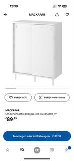 Twee schoenenkasten van - Mackapär (IKEA), Huis en Inrichting, Kasten | Schoenenkasten, Ophalen, Zo goed als nieuw