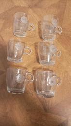 6 stuks Douwe Egbert koffie glazen H 7,5 cm, Ophalen of Verzenden, Zo goed als nieuw, Overige typen