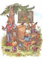 6 leuke kaarten van Lore Hummel - hazen krijgen les, Verzamelen, Ansichtkaarten | Themakaarten, Ophalen of Verzenden, 1960 tot 1980