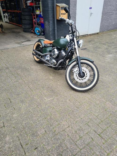 Yamaha Dragstar XVS 650 groen 29 KW custum bobber bj 1997 km, Motoren, Motoren | Yamaha, Particulier, Chopper, 12 t/m 35 kW, 2 cilinders