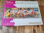 Clementoni Disney Panorama 1000 stuk Sneeuwwitje 7 dwergen, Ophalen of Verzenden, Zo goed als nieuw