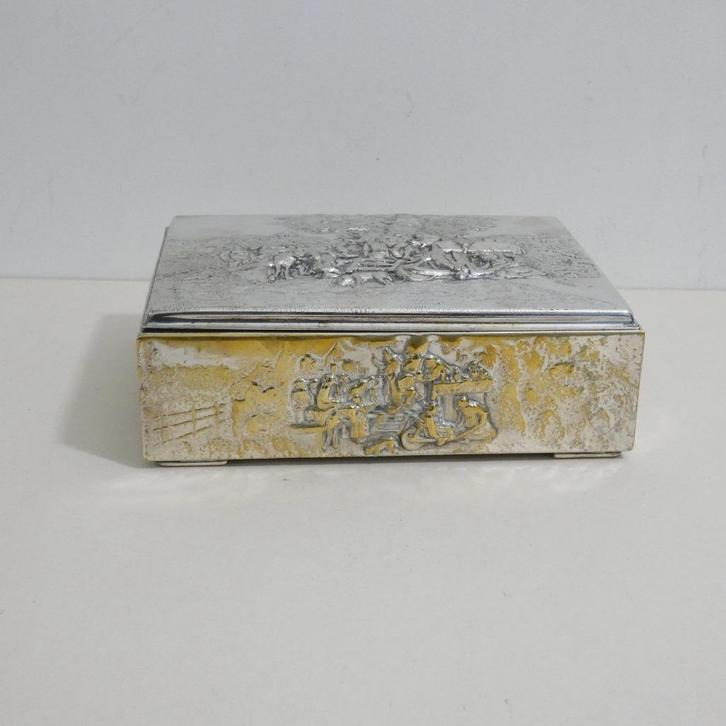 Silver plated box - Denmark gemerkt DD90 [430], Antiek en Kunst, Antiek | Woonaccessoires, Ophalen