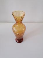 Italiaanse EMPOLI glazen vaas 36 cm izgst amber kleurig, Ophalen