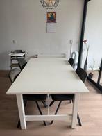 Witte eettafel, gebruikt, Gebruikt, Vijf personen of meer, Rechthoekig, 50 tot 100 cm