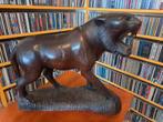 Houten Panter - Handgesneden, Antiek en Kunst, Kunst | Beelden en Houtsnijwerken, Ophalen of Verzenden