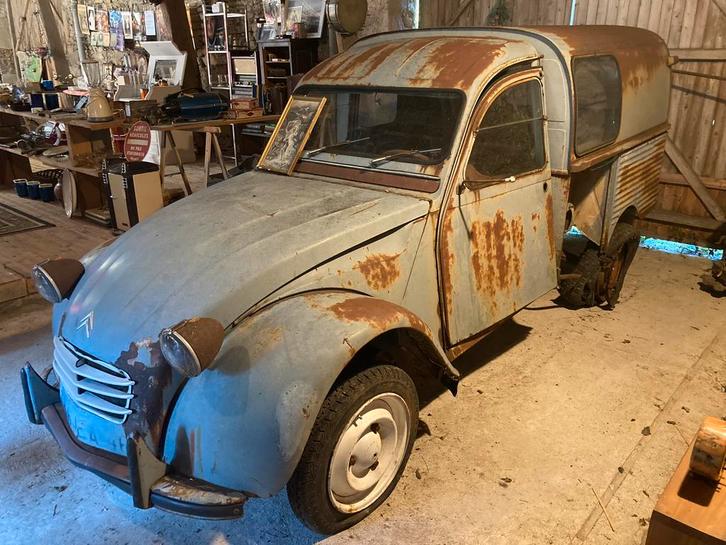 Besteleend AK350 2cv citroën, Auto's, Oldtimers, Particulier, Citroën, Benzine, Overige carrosserieën, Handgeschakeld, Blauw, Bruin