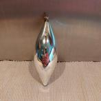 B717 oude kerstbal zilver pegel, hoogte 11 cm, Ophalen of Verzenden, Gebruikt