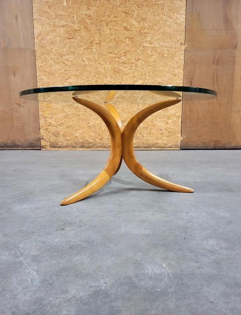 Vintage design salontafel van Alma Möbel 1960, Huis en Inrichting, Tafels | Salontafels, Gebruikt, Minder dan 50 cm, 50 tot 100 cm