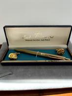 Goldplated manchetknopen in luxe set met pen., Sieraden, Tassen en Uiterlijk, Manchetknopen, Ophalen, Nieuw, Goud, Verguld