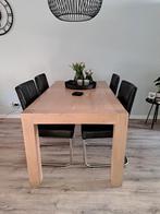 Bommel eettafel met 4 stoelen, Ophalen, Gebruikt, 50 tot 100 cm, Vijf personen of meer