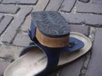 GRATIS VERZENDEN BLAUWE BORIS BIRKENSTOCKS MT 38, Kleding | Dames, Schoenen, Slippers, Zo goed als nieuw, Birkenstock 38, Verzenden