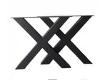 Metalen x poten tafelpoten x-poot ZWART  IN DOOS VERPAKT, Ophalen of Verzenden, Zo goed als nieuw, Rechthoekig, 50 tot 100 cm