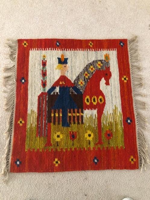 Vintage Kelim paard handgeweven wandkleed van Maria Domanska, Huis en Inrichting, Woonaccessoires | Wanddecoraties, Zo goed als nieuw