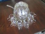Punch set voor Bowl + Lepel en 6 glazen koppen Retro, Antiek en Kunst, Ophalen