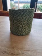 3 Groene plantenpotten van touw, Tuin en Terras, Bloempotten, Overige materialen, Rond, Zo goed als nieuw, Tuin