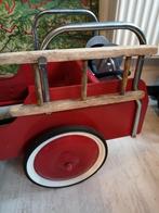 OUDE METALEN BRANDWEER TRAPAUTO PADEL CAR TOPSTAAT 100 CM, Ophalen