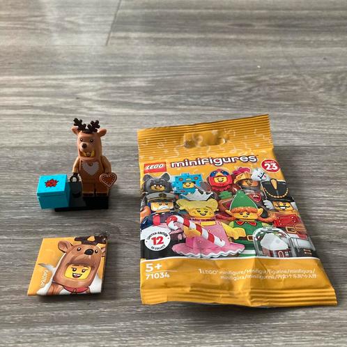 Lego minifigures serie 23 rendierkostuum, Kinderen en Baby's, Speelgoed | Duplo en Lego, Zo goed als nieuw, Ophalen of Verzenden