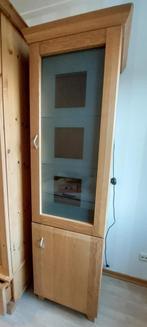 Vitrinekast blank eiken GRATIS, Huis en Inrichting, Kasten | Vitrinekasten, Ophalen, Gebruikt, Blank eiken, Eikenhout