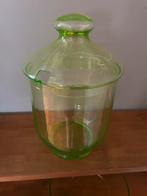 Uranium Glas Bowlset met Deksel, Antiek en Kunst, Antiek | Glas en Kristal, Ophalen of Verzenden